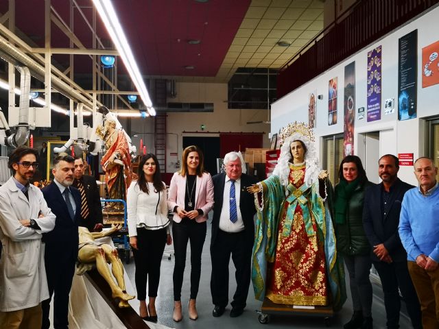 Cultura restaura la Virgen de los Dolores y el Cristo Monte Calvario de Archena