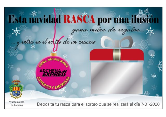 La Alcaldesa de Archena y la asociación de comercios ‘Archena Express’ presentan la campaña de Navidad ‘Rasca por una ilusión’