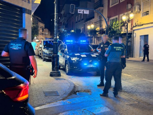 Seis detenidos y 104 identificados en un dispositivo conjunto de seguridad en Archena