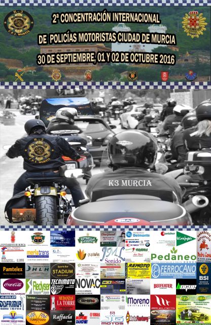 II concentración nacional e internacional de policías motoristas en el Balneario de Archena, este fin de semana