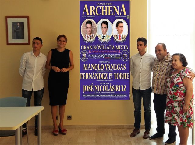 Archena organizará una novillada mixta a beneficio de Cáritas el 28 de agosto