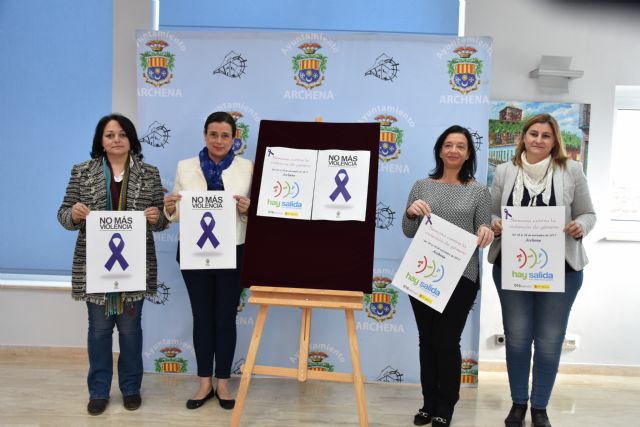 Casi una decena de actos componen el programa de la Semana contra la Violencia de Género, que el Ayuntamiento de Archena celebrará del 18 al 25 de noviembre