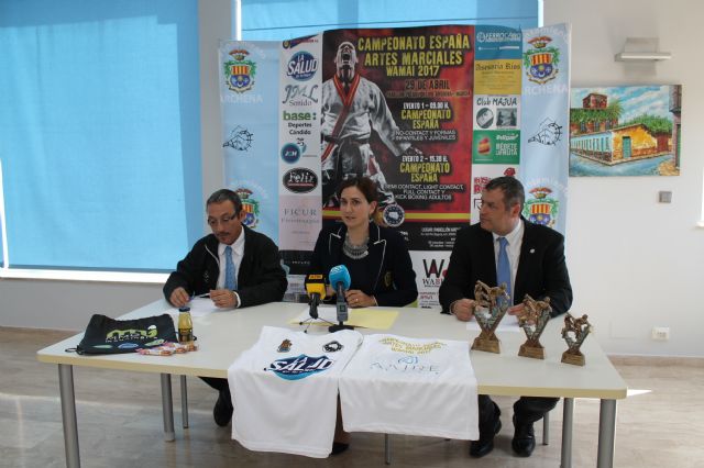 Presentado el Campeonato Nacional de Artes Marciales que se celebrará en el Polideportivo Municipal de Archena el próximo sábado