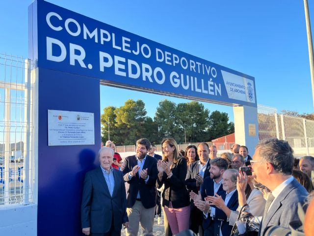 López Miras inaugura el nuevo complejo deportivo de La Algaida, en Archena, en el que el Gobierno regional ha invertido 700.000 euros